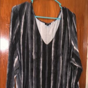 Torrid 3/4 Sleeve Stripe Jersey V Neck Dress size 3